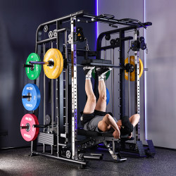 Gantry Fitness Equipment, Home-Use Smith Machine, Integrated Bench Press Rack, Multi-Functional Fitness Equipment, Comprehensive Training Device