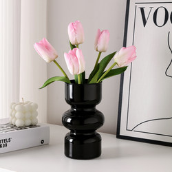 Nordic Ins Style Retro Creative Irregular Home Art Glass Vase Living Room Dining Table Light Luxury Niche Decoration