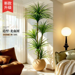 Dragon's Blood Tree Artificial Green Plant Indoor Large Potted Plant Living Room Light Luxury Decoration Ornament Artificial Plant Next to Sofa Fake Tree