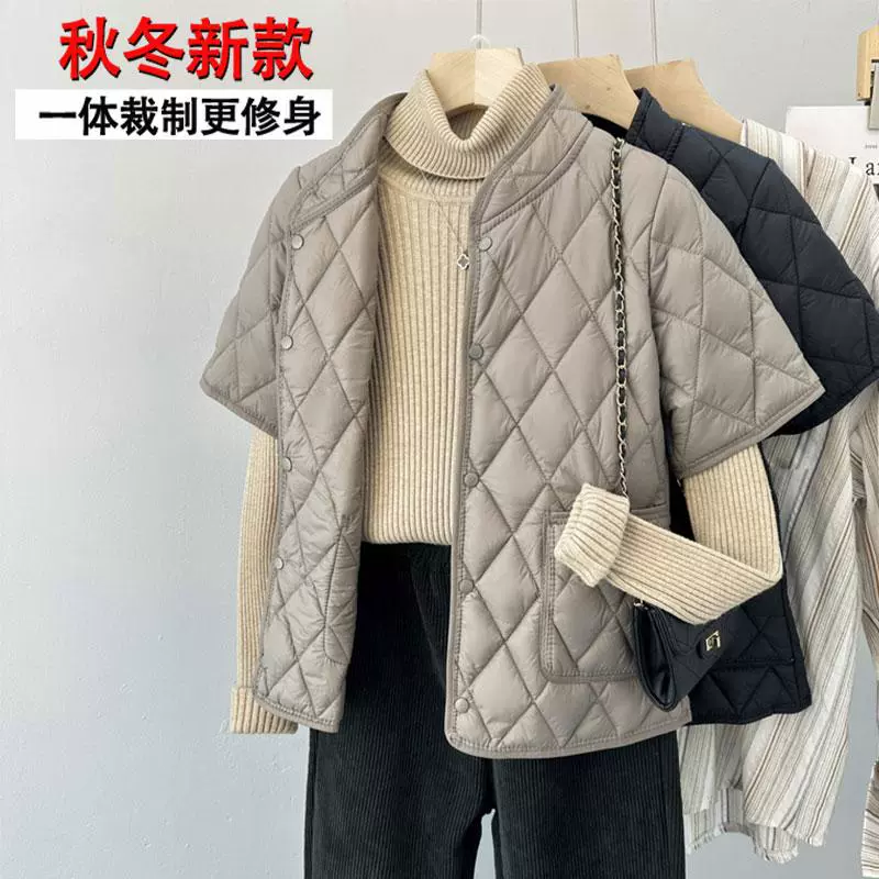 滔川棉马夹厚2020秋冬新款纯色韩版面包服女马甲外套棉衣
