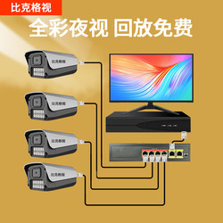 Complete Set of Surveillance System, Complete Set of Surveillance Equipment for Home and Commercial Use, Wired Camera with Screen