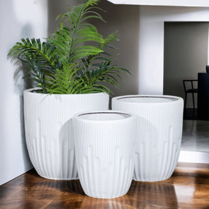 Nordic modern ceramics large flower pot simple wild potted special large -caliber turtle back bamboo dragon blood tree green plants universal
