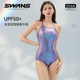 swans purple python swimsuit women's swimming pool training racing 2025 new slightly plump one-piece swimsuit high-end feel
