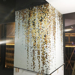 Arrow-Shaped Rhombus Triangle Special-Shaped Mosaic Puzzle Entrance Background Wall Art Gradient Mural Designer