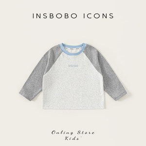 
INSbobo boys long-sleeved T-shirt spring baby boy raglan sleeves 2026 new baby bottoming shirt children's spring and autumn clothing