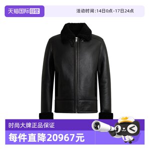 
[Self-operated] Bally/Bally new autumn and winter men's lamb fur collar leather jacket jacket 6313482
