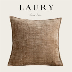 Thick Velvet Throw Pillow, Light Luxury, High-End Hotel Room, Living Room Sofa Cushion, Solid Color, High-End Cushion Cover