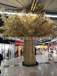Plant tree artificial engineering landscape bean flower tree shopping mall large decorative golden banyan tree