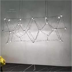 Star restaurant chandeliers postmodern simple cafe bar restaurant chandeliers high-end photosensitive cube lamps