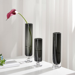 Glass vase with light luxury and high quality water-raised flowers for flower arrangement