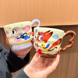Zootopia Ceramic Mug for Girls 2025 New Breakfast Coffee Cup Couple Water Cup Birthday Gift