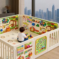 Fence hole board children's Montessori early education homemade wall hanging infant educational toys baby busy board wall