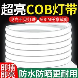 Cob Light Strip Led Light Strip 220V Household Ultra-Bright Outdoor Waterproof Lighting Outdoor Garden Light Strip Decoration Ultra-Thin