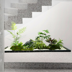 Simulated Green Plant Landscaping Combination for Balcony Decoration, Indoor Artificial Plants for Window Display, Staircase Corner Landscaping Trees