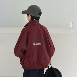 Boys' Stand-Collar Jacket 2026 New Style for Older Children, Stylish Casual Baseball Jacket, Trendy Cool Children's Spring Outfit