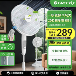 Gree Electric Fan, First-Class Energy Efficiency, Household Dc Inverter, Remote Control, Quiet Floor Fan, Bedroom Powerful Fan, New Model