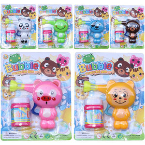 
Cartoon bubble gun children's toy blowing bubbles animal pattern inertia manual kindergarten activity gift bubble machine