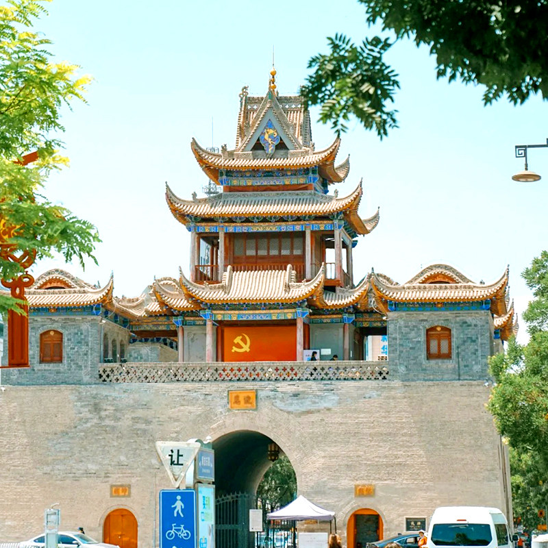 宁夏旅游银川一日游吴忠早茶博物馆览山公园凤凰幻城网红打卡纯玩