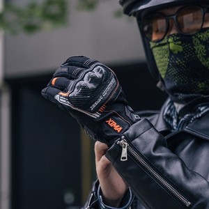 
XIMA motorcycle spring and summer cowhide carbon fiber mesh anti-fall comfortable motorcycle commuter touch screen riding gloves