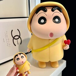 Crayon Shin-Chan Raincoat Figure, Authentic Heart-Shaped Doll, Large Size, Super Series Gift, Living Room Decoration, Tv Cabinet