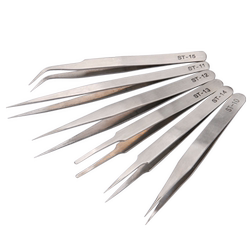 Stainless steel hardened anti-magnetic precision tweezers, free shipping