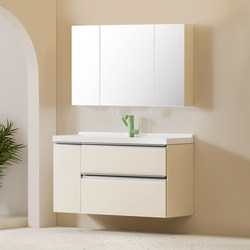 Household Honeycomb All-Aluminum Bathroom Cabinet Set, Heightened and Enlarged Storage, Integrated Ceramic Basin, Washbasin Set