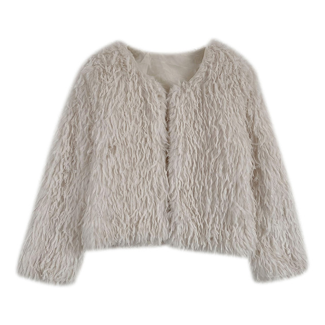 1.3Jin [Jin is equal to 0.5kg] Winter round neck pink imitation fur ...