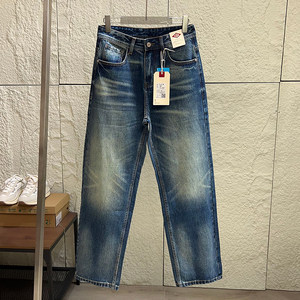 
King of cattle! Heavy industrial washed retro! Autumn men's fashion high street straight jeans casual trousers trend