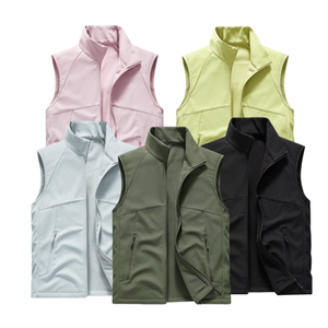 
Light and warm mountains, windproof and waterproof, temperature lock, autumn and winter, men and women, outdoor leisure, plus velvet standing collar soft-shell vest vest trend