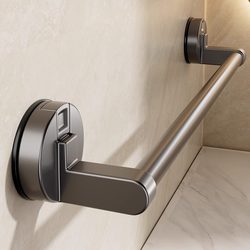 2025 New Model Suction Cup Towel Rack, No-Drill Bathroom Towel Bar, Wall-Mounted Storage Rack, Single Rod