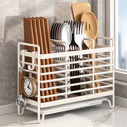 Japanese Chopstick Storage Box Kitchen Chopstick Holder Wall-Mounted Chopstick Cage Multifunctional Spoon and Chopstick Basket Draining Rack