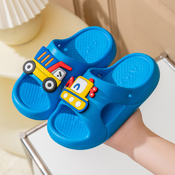 
Excavator children's slippers for boys summer home thick-soled non-slip slippers with a sense of stepping on shit cartoon EVA boys' trendy slippers
