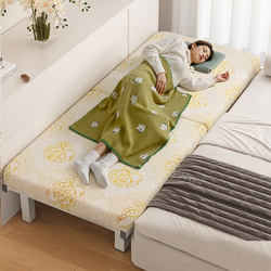 Single Folding Bed for Adults, Sturdy for Home Use, Simple for Nap Time, 1.2m Nap Bed for Postpartum Care, Nanny, Hospital Companion, Small Bed