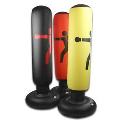 Factory supplies vertical household children and adults inflatable fitness boxing post tumbler vent boxing sandbag portable