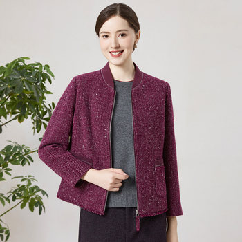 Enjoyable new autumn clothing for middle-aged and elderly mothers, loose and large-size jackets for mothers