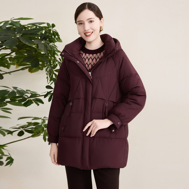 
Enjoyable years middle-aged mother's down jacket mid-length loose large size warm winter new coat
