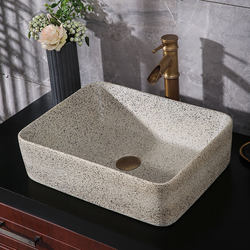 Creative Retro Countertop Basin Imitation Stone Outdoor Wash Basin Single Basin Courtyard Balcony Pool Basin Outdoor Wash Basin