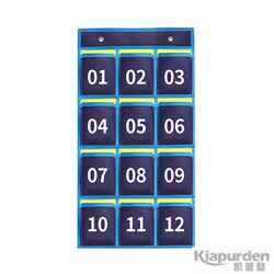 Conference Room Mobile Phone Storage Bag, Hanging Fabric Pouch with Multiple Compartments, for Meeting Storage, Wall-Mounted for Workshop Use