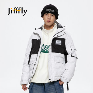 
jiffly cotton jacket for men 2025 autumn and winter new windproof warm trendy brand fashion versatile couple casual jacket
