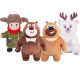 Bear Kuang Bear Big Bear Plush Toys Bald Doll Set Doll Trinks Children's Gifts Children's Gift
