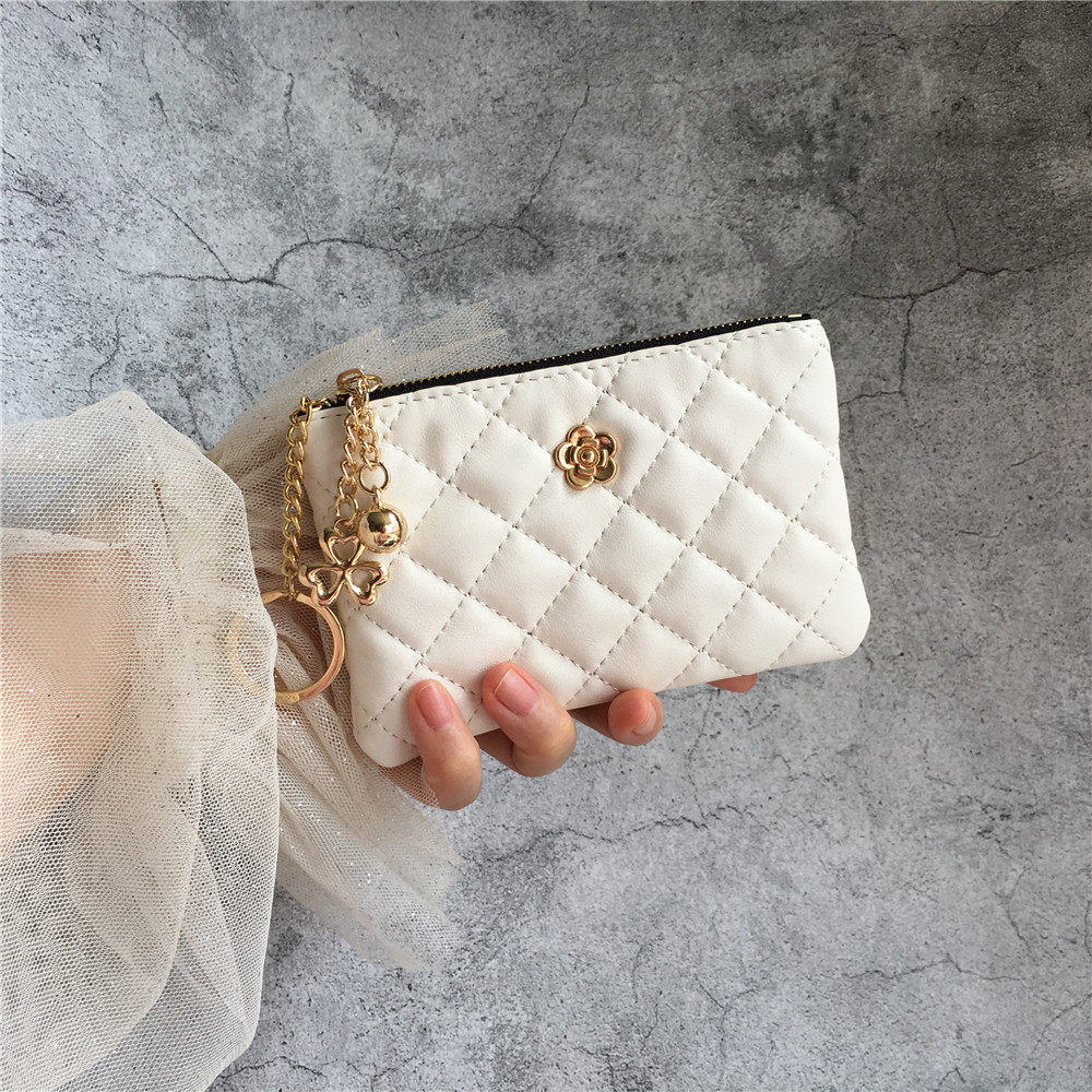 여성용 스몰지갑, 짧고 얇은 뉴스타일, 운전면허증키백, 미니카드홀더, 동백마름모, 지퍼코인백 --Freehip.co.kr