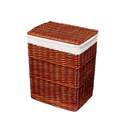 Willow weaving storage basket pure handmade water-based paint
