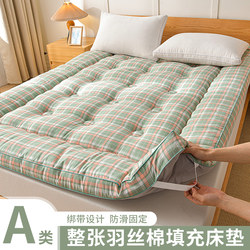 Whole Piece of Feather Silk Cotton Mattress Pad, Thickened for Home Use, Tatami Mat, Student Dormitory Single Mattress, Double Mattress