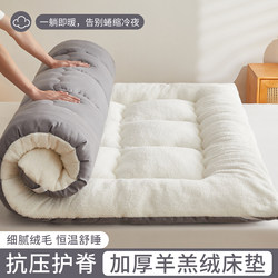 Fleece Mattress for Home Bedroom, Student Dormitory, Single Lamb Wool Sleeping Pad, Mattress Pad, Rental-Specific Pad, Soft Back Cushion