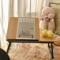 Adjustable Bed Table, Computer Desk, Study Table, Folding Table, Simple Design for Students and Children, Reading, Foldable Homework Desk, Student Desk, Lazy Stand Table, Home Bedroom Bay Window Small Table