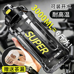 3000ml Large Capacity Water Bottle for Men, 2025 New Model, Portable Construction Site Large Water Jug, High Temperature Resistant Tea Cup for Summer