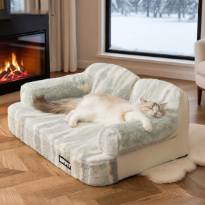
Cat Nest Tiger Pattern Latex Sofa Puppet Blue Cat Silver Gradient Cat Open Type Four Seasons Universal Pet Cat Bed Sofa