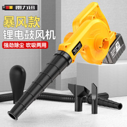 Rechargeable Hair Dryer Lithium Battery Blower High-Power Industrial Small Car-Mounted Dust Blower Household Snow Blower Dust Collector