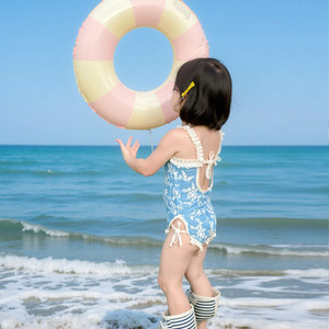 Girl Bow Swimsuit Summer Female Flower Flower Swimwear Speed ​​Speed ​​Dry Korean Version Girls Swimsuit
