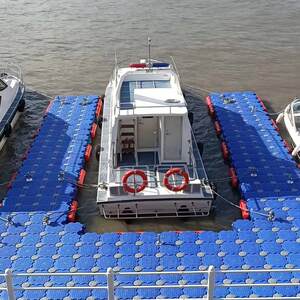 
Pier polymer polyethylene pontoon, water park motorboat, water pier site floating tube